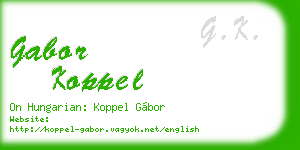 gabor koppel business card
